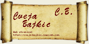 Cveja Bajkić vizit kartica